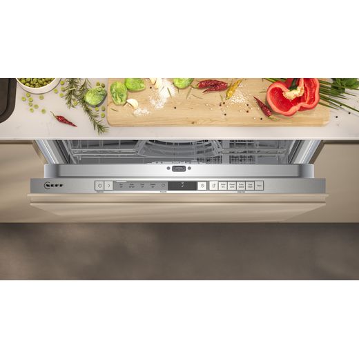 NEFF Integrated Standard Dishwasher - White - Top control panel view shot