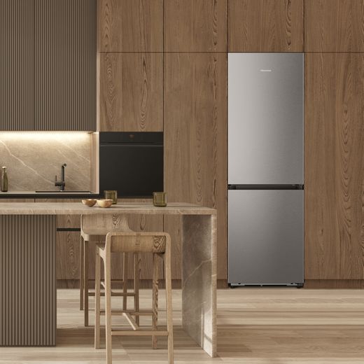 Hisense KitchenFit Eclipse Total No Frost Fridge Freezer - Stainless Steel - Fridge freezer in kitchen