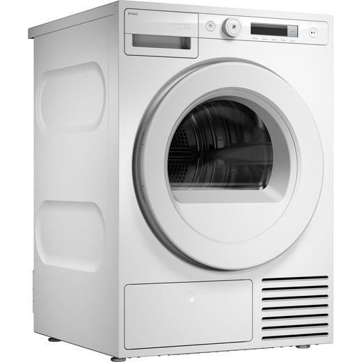 ASKO T108HW.UK Wifi Connected 8Kg Heat Pump Tumble Dryer - White - Right perspective