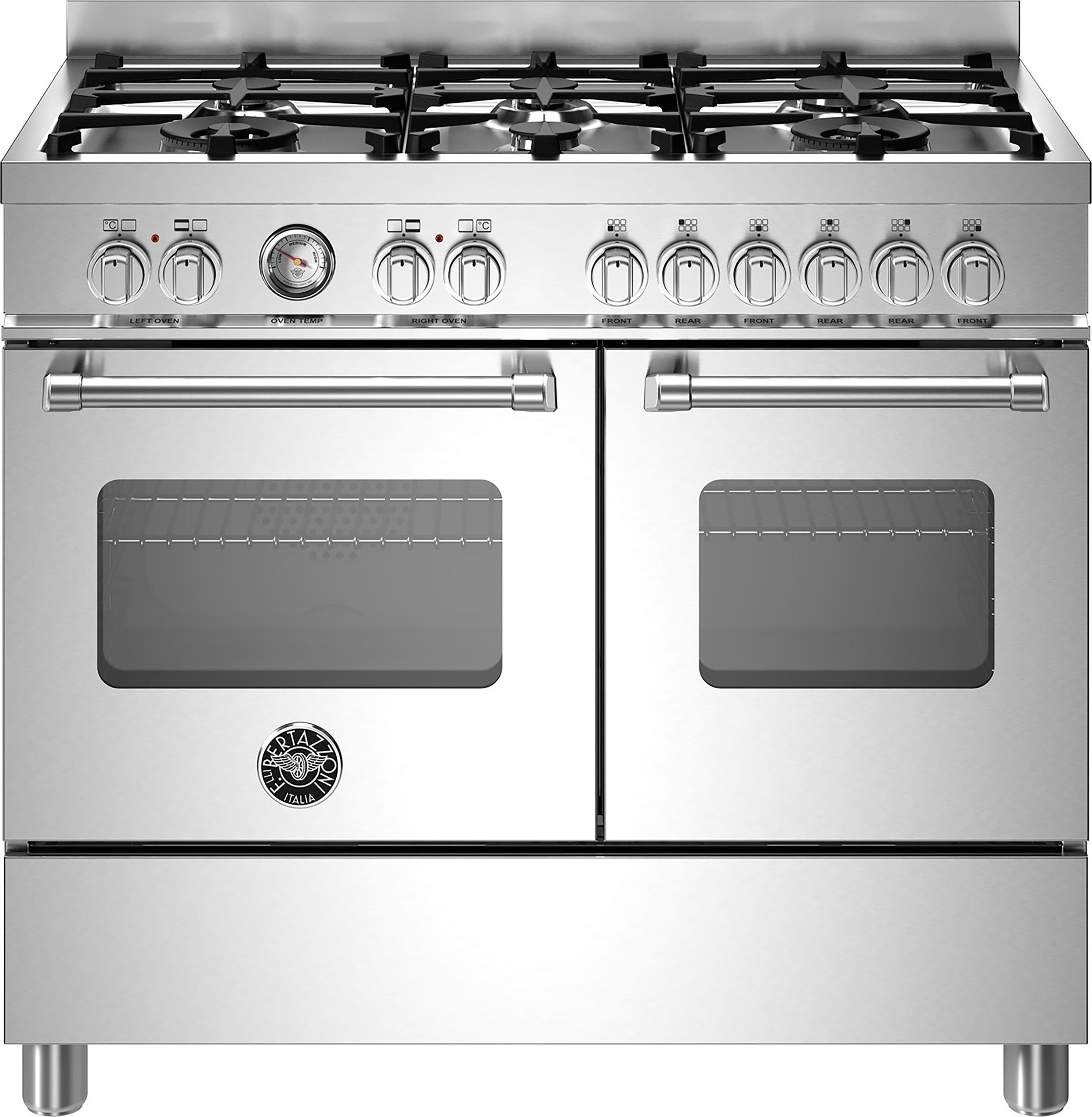 Bertazzoni Master Series MAS106L2EXC 100cm Dual Fuel Range Cooker - Stainless Steel - A Rated, Stainless Steel