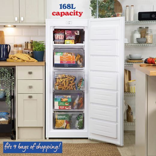 Russell Hobbs Upright Freezer - White - Annotation - 168L capacity