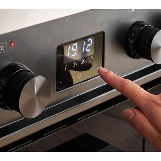 Belling 60cm wide Double Oven Dual Fuel BEL FSA VISION 60DF Cooker - Black - Touching control panel
