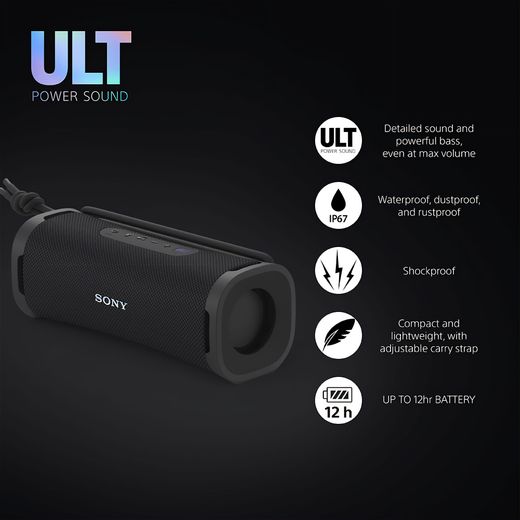 Sony ULT FIELD 1 Wireless Speaker - Black - Annotation - Features