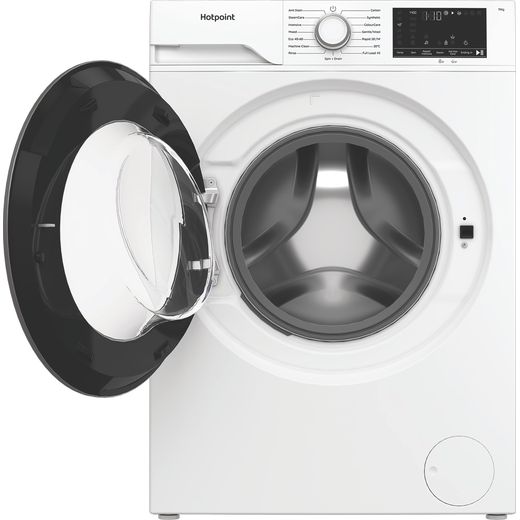 Hotpoint AntiStain HB113ANTISTAINUK 11kg Washing Machine with 1400 rpm - White - front with door open shot e_13