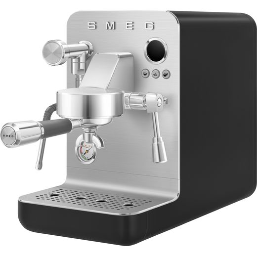 Smeg Espresso Coffee Machine - Black - Left perspective shot