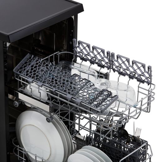 Candy Slimline Dishwasher - Black