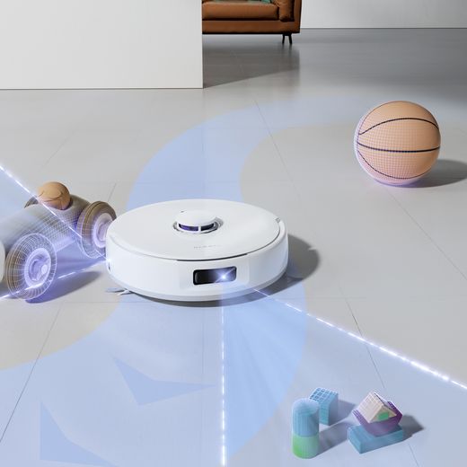Narwal Freo X Ultra Robotic Vacuum Cleaner - White - Vacuum object tracking shot