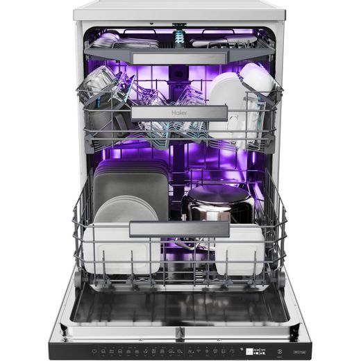 Haier I-PRO SHINE SERIES 7 - Biovitae Collection Standard Dishwasher - Stainless Steel - front with door open shot