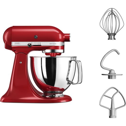 KitchenAid Artisan 5KSM125BER Stand Mixer - Empire Red - Accessories shot
