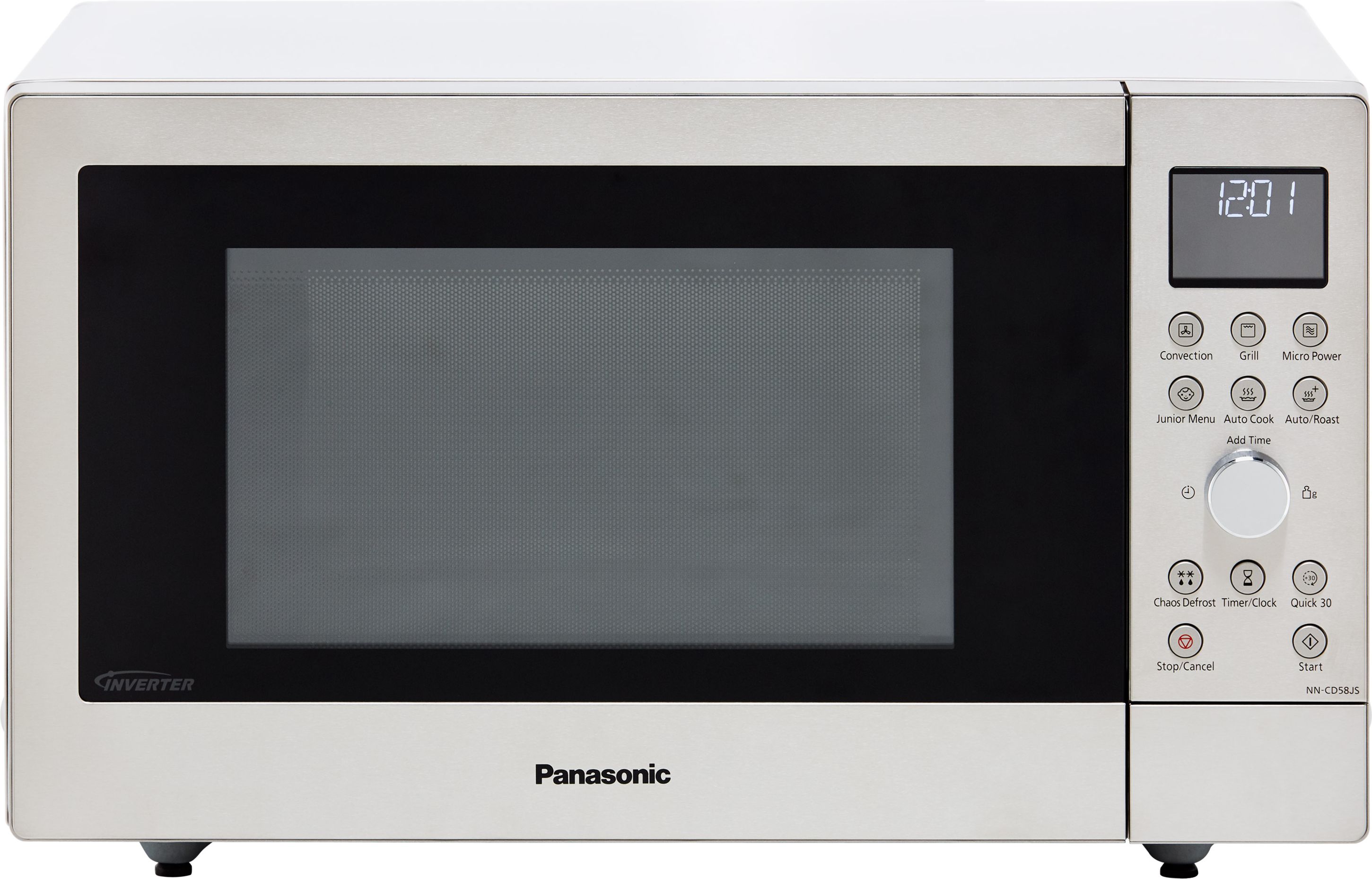 Panasonic NN-CD58JSBPQ 31cm tall, 52cm wide, Freestanding Microwave - Stainless Steel, Stainless Steel