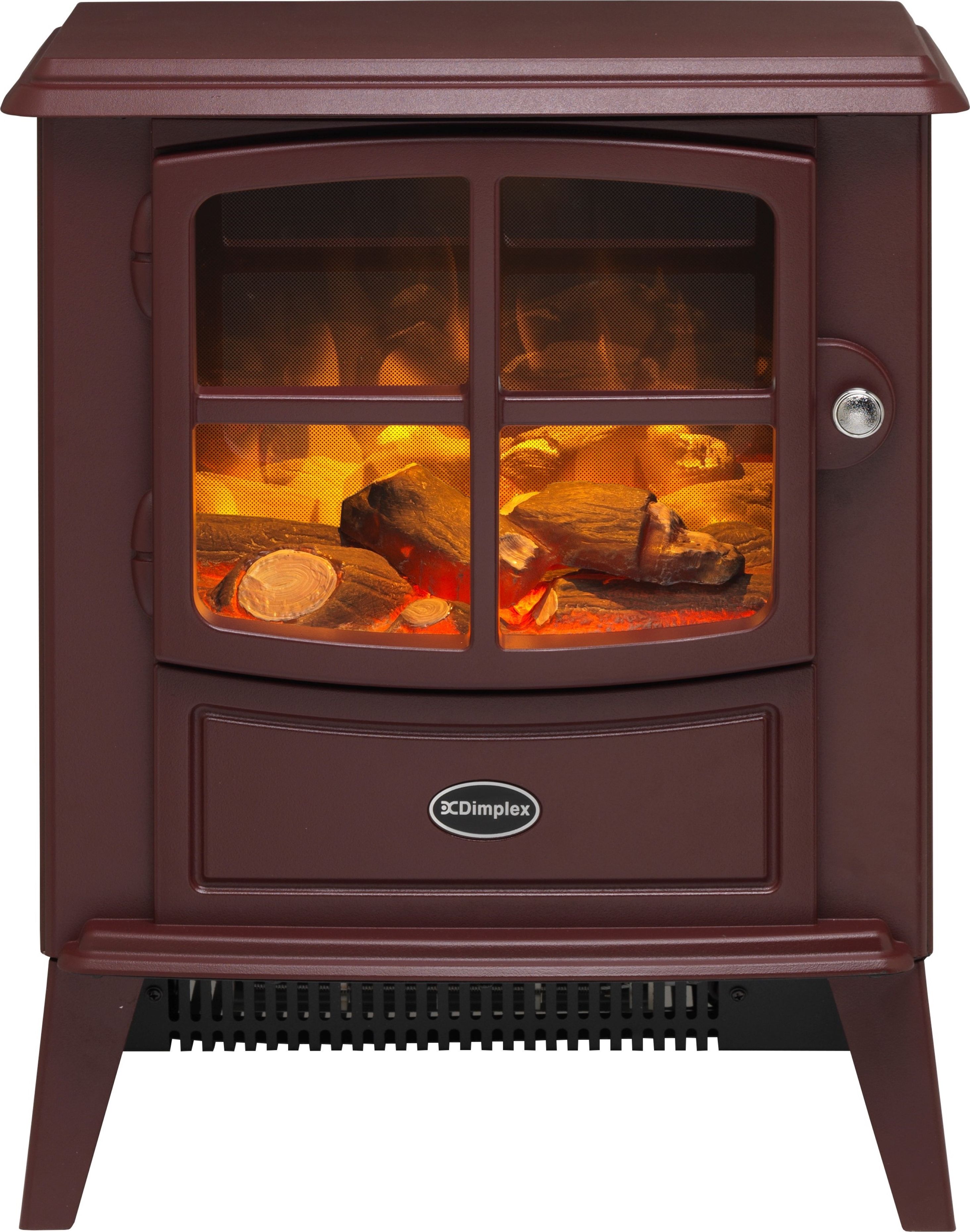 Dimplex Brayford Electric Stove - Log Effect - Burgundy - Red
