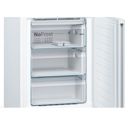 Bosch Series 4 70/30 Frost Free Fridge Freezer - White - Close up freezer shot
