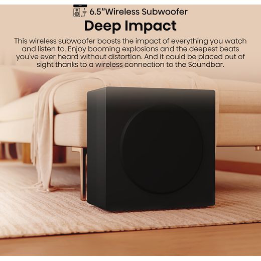 Hisense HS3100 Bluetooth 3.1 Soundbar - Black - Annotation - Deep impact shot