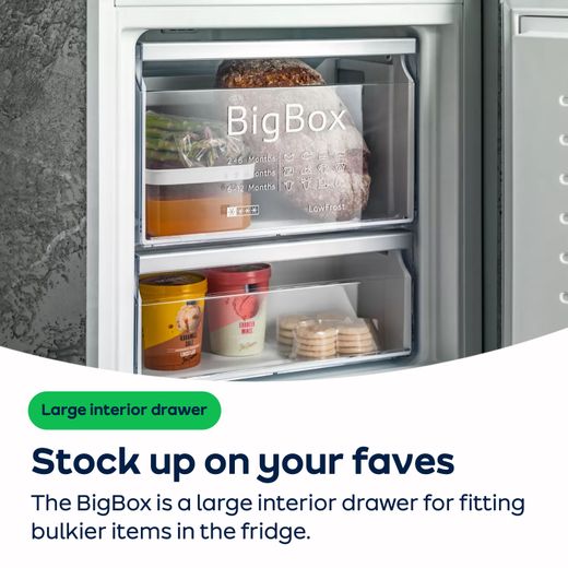 NEFF N30 Integrated 70/30 Fridge Freezer with Sliding Door Fixing Kit - White - AO Annotation - BigBox