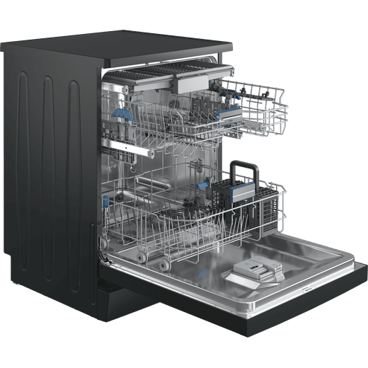 Beko b300 Standard Dishwasher - angled shot of door open with nothing inside