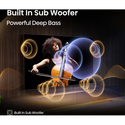 Hisense U7Q 50" 4K Ultra HD Smart TV - Annotation - Built in subwoofer