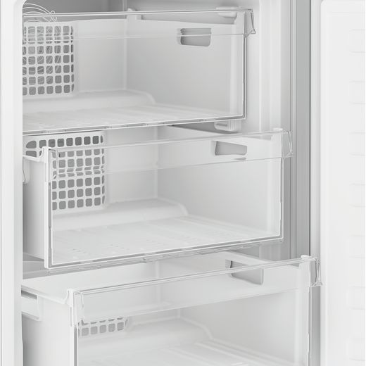 Indesit Frost Free Fridge Freezer - White - Close up inside freezer drawer shot