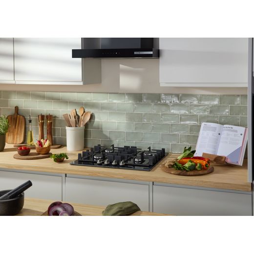 Bosch Series 4 PNP6B6K40 59cm Gas Hob - Black - hob in kictehn shot