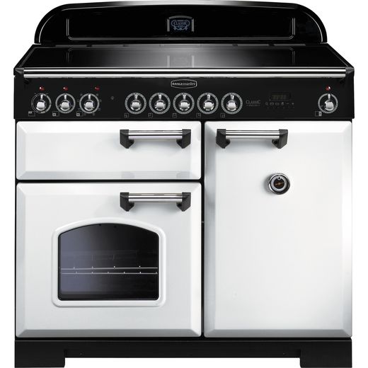 Rangemaster, range cooker White / Chrome CDL100EIWH/C_WHC