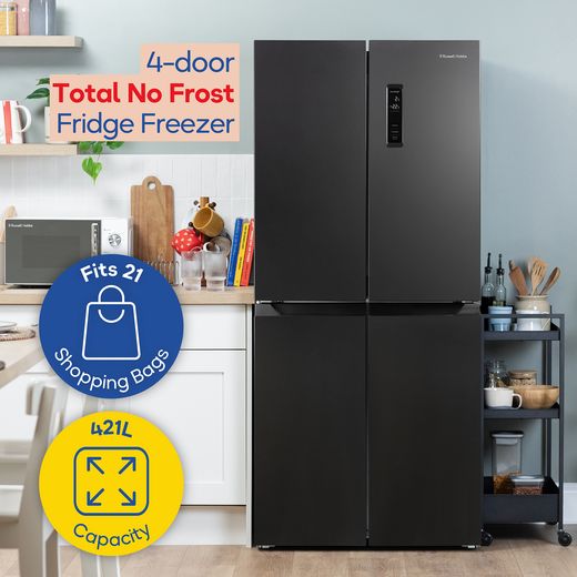 Russell Hobbs American Fridge Freezer - Black Steel - Annotation - total no frost shot