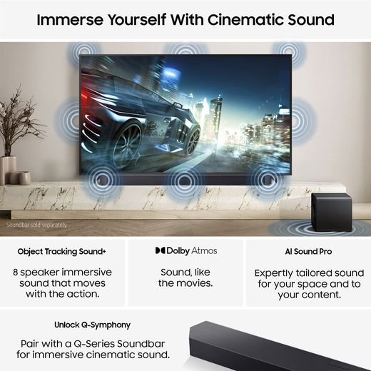 Samsung QN900F 75" 8K Ultra HD MiniLED Neo QLED Smart TV [2025] - Annotation - Audio
