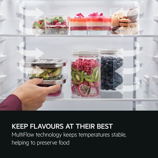 AEG 7000 Series Fridge Freezer - White - Annotation - Multiflow technology 