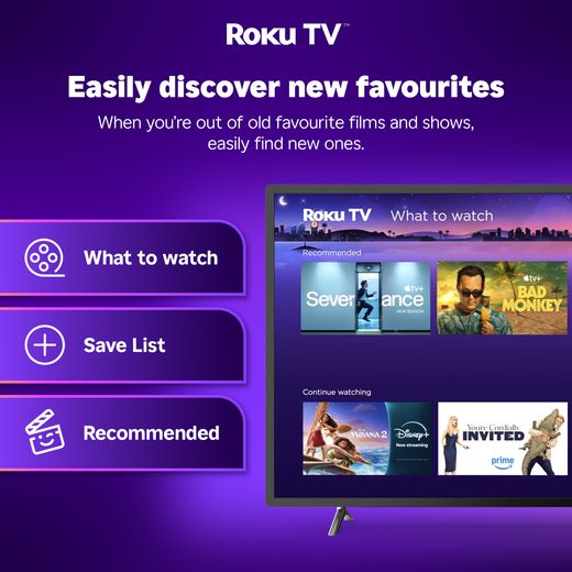 Veltech 43" 4K Ultra HD DLED Smart Roku TV - annotation - discover shot