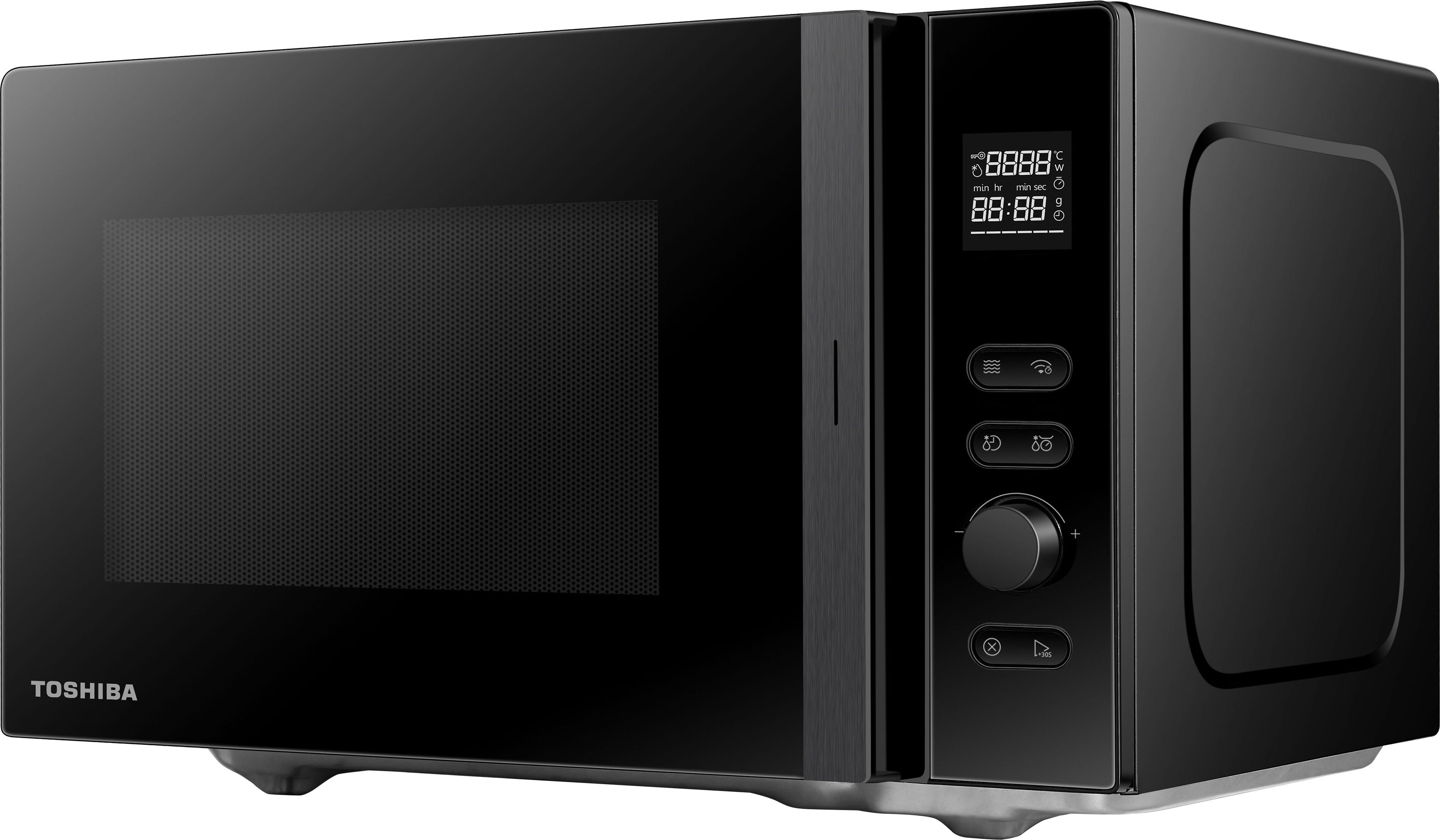 Toshiba MV-AM20T(BK) 28cm High, Freestanding Small Microwave - Black, Black