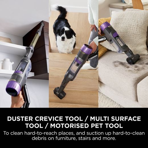 Shark PowerDetect Clean & Empty Cordless Vacuum Cleaner with up to 70 Minutes Run Time - White / Java Grey - Annotation - Tools