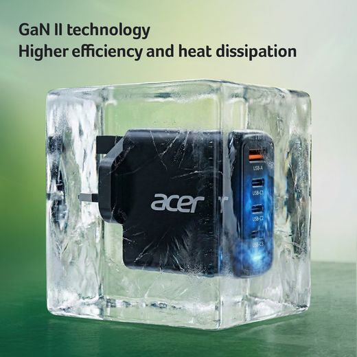 Acer Charger - Black - Annotation - GaN II technology