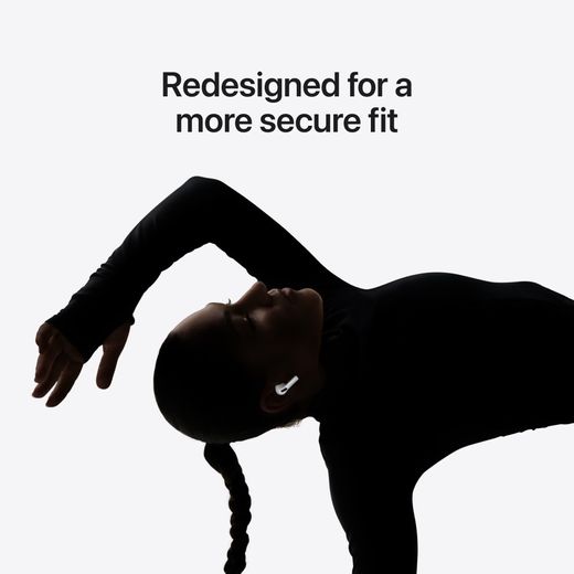 Apple AirPods Pro 3 and Active Noise Cancelling - White - Annotation - Redesigned for secure fit