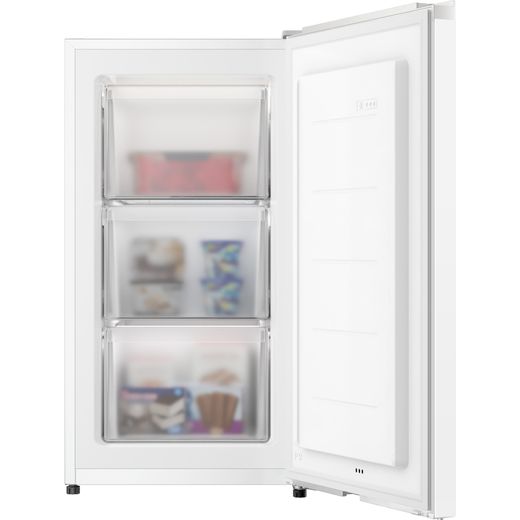 Hoover H-FREEZE 300 MINI HONUQ2L38EWK 85cm Small Upright Freezer - White - Front with door open shot 