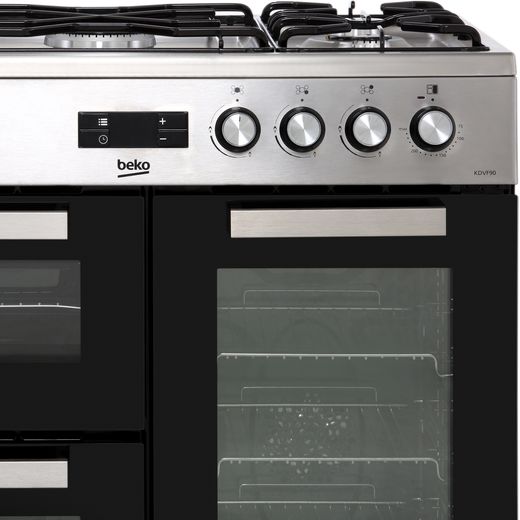 Beko KDVF90X 90cm Dual Fuel Range Cooker - Stainless Steel