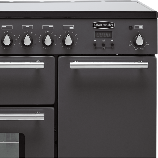 Rangemaster Toledo + 90cm Electric Range Cooker with Induction Hob - Slate