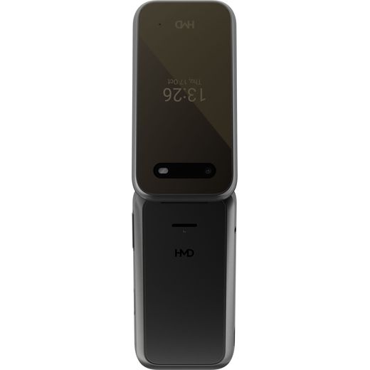 HMD 2660 Flip 128MB Flip Smart Phone in Cosy Black - Back shot