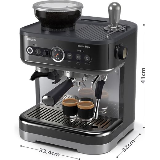 Philips Espresso Coffee Machine - Stainless Steel / Black - Annotation - Dimensions shot