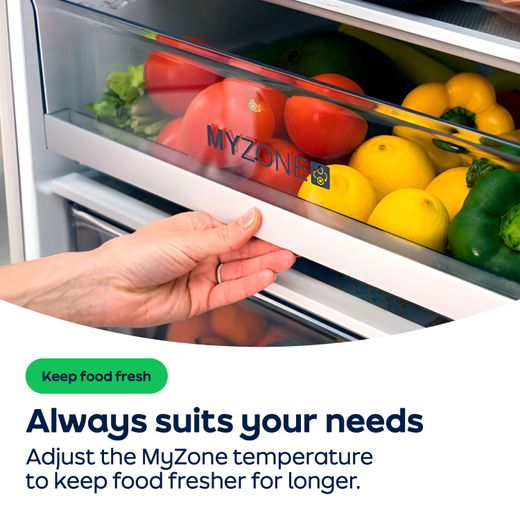 Haier Integrated 70/30 Total No Frost Fridge Freezer with Sliding Door Fixing Kit - White - AO Annotation - My-Zone