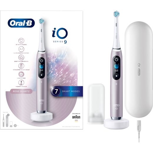 Oral B iO™ 9 Electric Toothbrush - Rose Quartz - Accessories shot