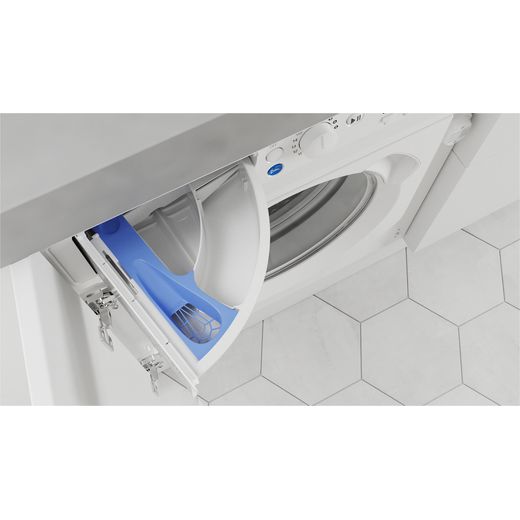 Indesit BI WMIL 91485 UK 8kg Washing Machine with 1400 rpm - White - Detergent drawer shot 