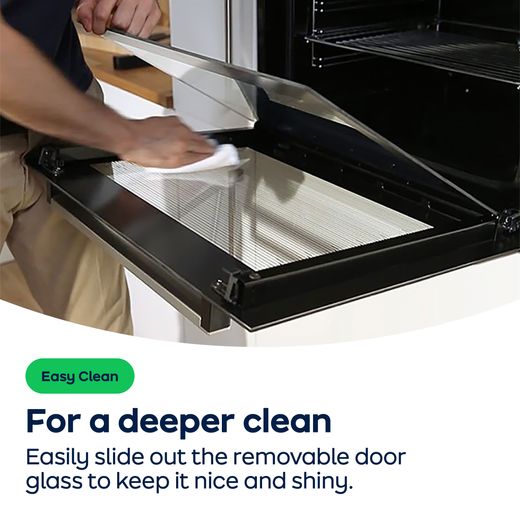 Beko AeroPerfect™ FTC6701K 60cm Double Oven Electric Cooker - Black - AO Annotation -  Beko-Cooker-Removable-Door-Glass