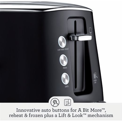 Sage Toast Select™ Luxe STA735BTR4GUK1 2 Slice Toaster - Matte Black - Annotation -  Auto button shot