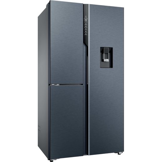 Haier Series 7+ American Fridge Freezer - Black  - Right perpsective shot 