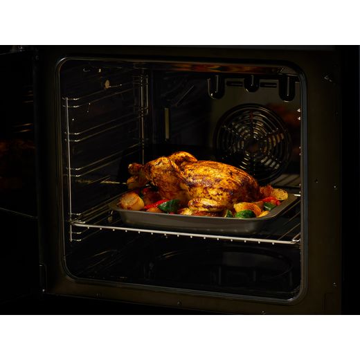 Stoves 60cm wide Double Oven Richmond DX MRA 60Ei RTY Mini Range Electric Cooker with Induction Hob - Deep Marine - Roasting chicken