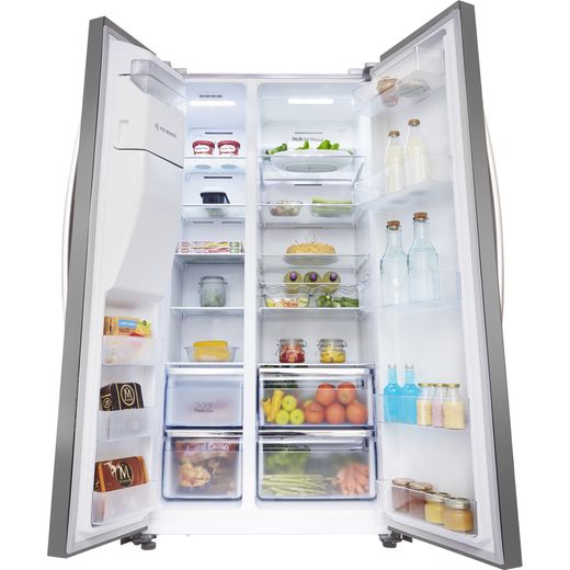 Hisense American Fridge Freezer - Stainless Steel - high perpsective shot