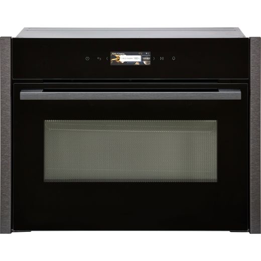 NEFF N70 Compact Built In Electric Single Oven with Microwave Function - Graphite -F ornt shot