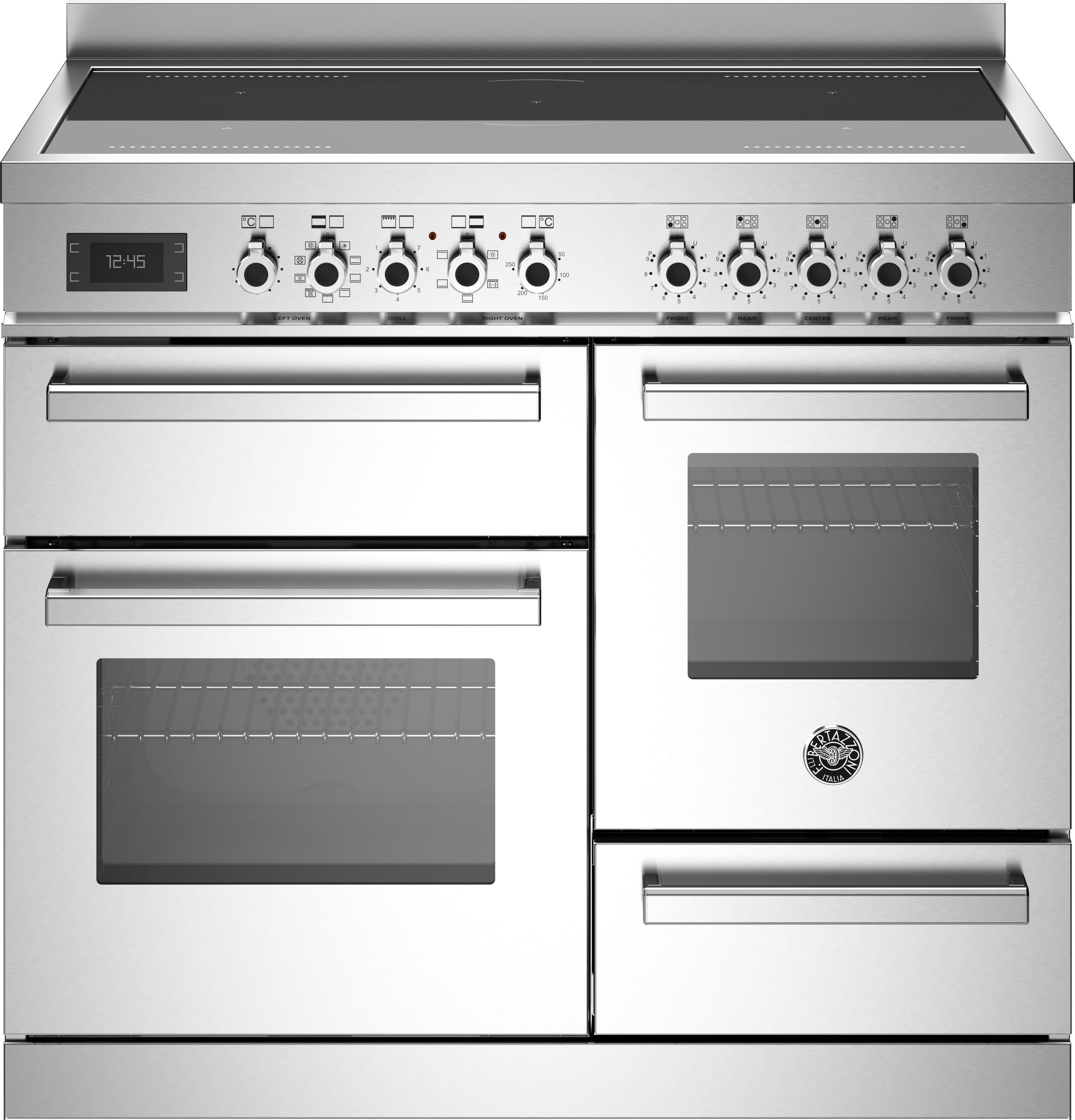 Bertazzoni PRO105I3EXT Range Cooker - 100cm - Induction Hob - 5 Zones - 4 Ovens - Stainless Steel