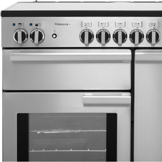 Rangemaster Professional Plus 100cm Electric Range Cooker with Induction Hob - Stainless Steel