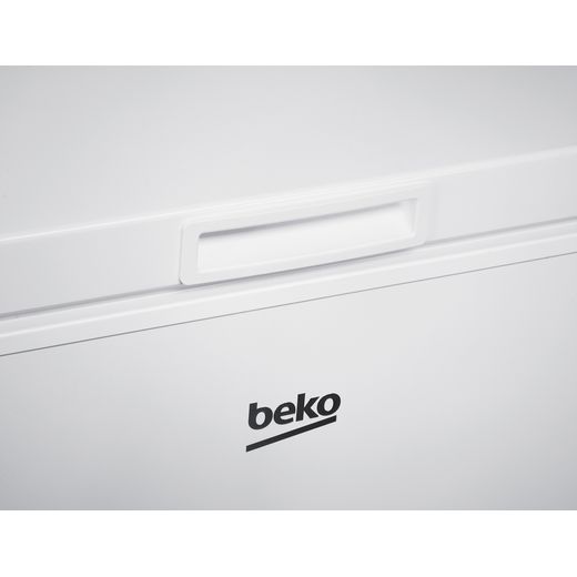 Beko Chest Freezer - White - Close up handle shot