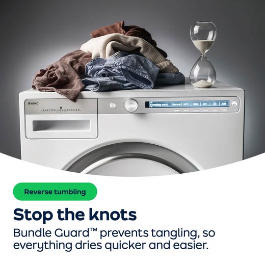 ASKO T509HRG.UK Wifi Connected 9Kg Heat Pump Tumble Dryer - Graphite Black - AO Annotation - Bundle-Guard