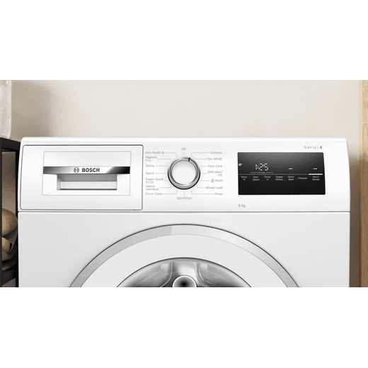 Bosch Series 4 WAN28254GB 8kg Washing Machine with 1351 rpm - White - control panel shot